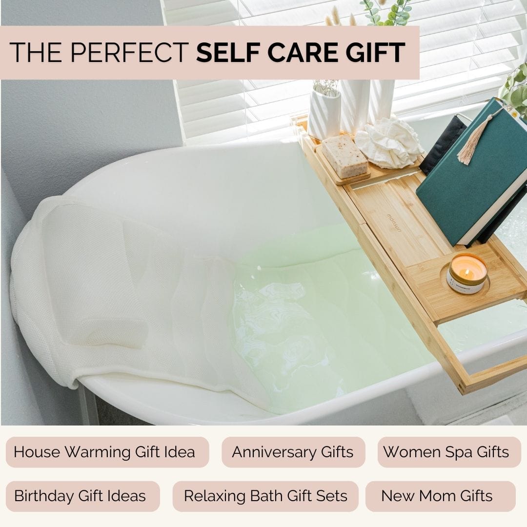 Full Body Bath Pillow and Bathtub Tray Caddy