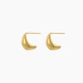 Gold Dome Drop Earrings