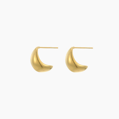 Gold Dome Drop Earrings