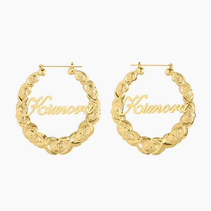 XOXO Name Hoop Earrings