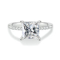 Princess Cut Moissanite Engagement Ring With Halo