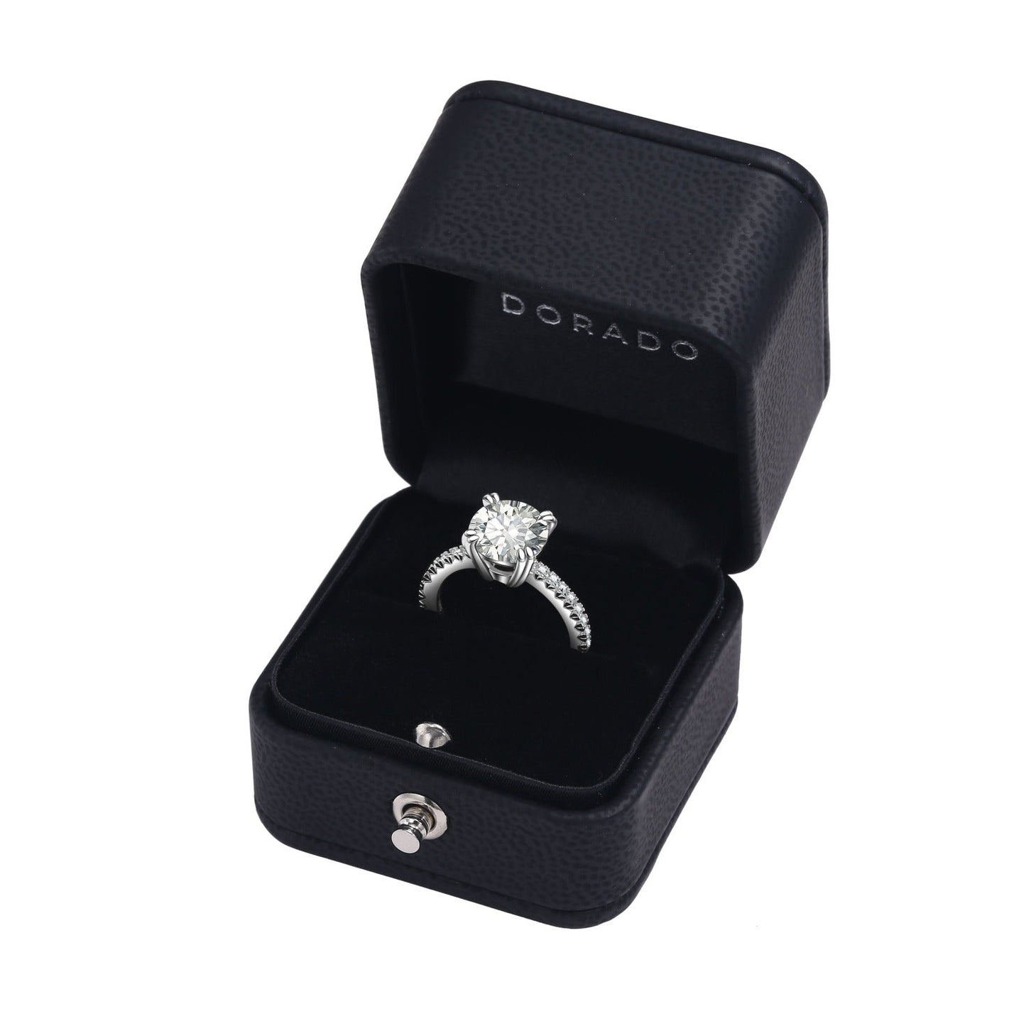 Round Cut Moissanite Engagement Ring Solitaire