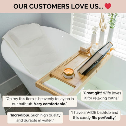 Full Body Bath Pillow and Bathtub Tray Caddy