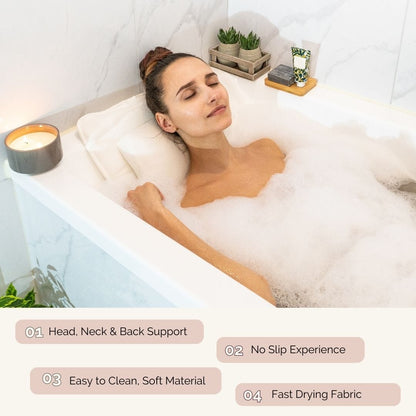 Full Body Bath Pillow and Bathtub Tray Caddy