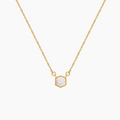 Pendant Necklace w/ Ivory Pearl Stone