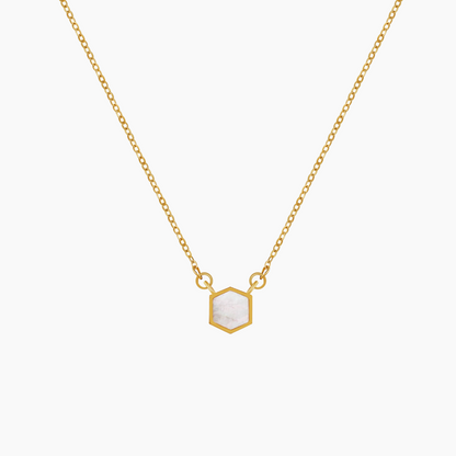 Pendant Necklace w/ Ivory Pearl Stone